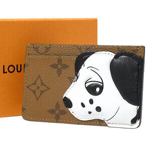 Louis Vuitton Porte Carte Monogram Reverse Card Wallet Dog